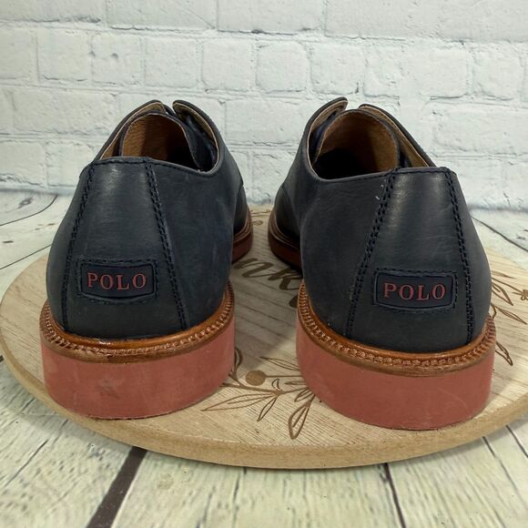 Polo Ralph Lauren Torrington NT Navy Blue Leather Oxford Bucks Size 9 D Shoes main image 10